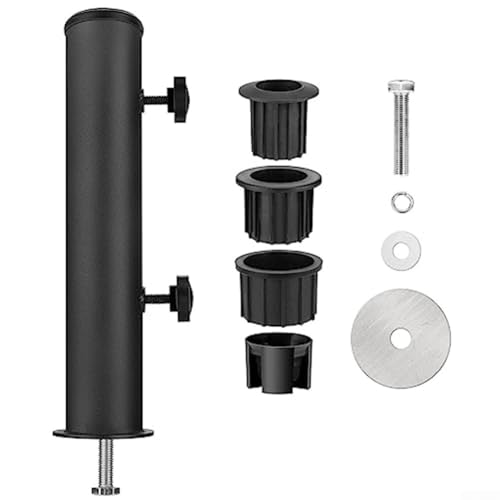 Robuster Schirmständer aus Granit, verstellbar, windabweisendes Design, Edelstahlsockel, stabiler Regenschirmhalter für den Außenbereich, für Terrassen, Gärten und Balkone