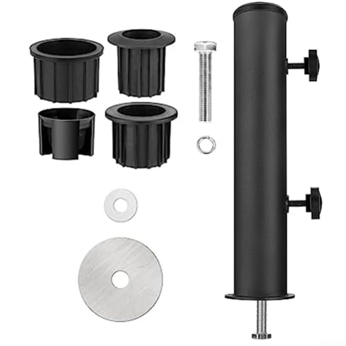 Robuster Schirmständer aus Granit, verstellbar, windabweisendes Design, Edelstahlsockel, stabiler Regenschirmhalter für den Außenbereich, für Terrassen, Gärten und Balkone – Bild 4