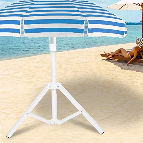 Dreieckiger Metall-Klappbarer Strandschirmständer, tragbarer Sonnenschirmhalter für Garten, Camping, Angeln & Terrasse, stabile Stützbasis für den Außenbereich – Bild 6