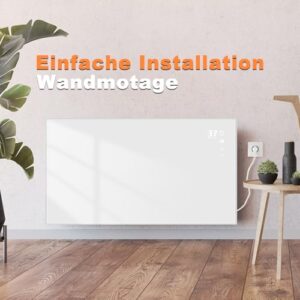 Alternative view of meoaow Infrarot Wandheizung 450 Watt, Infrarotheizung Wandmontage mit Überhitzungsschutz & Fernbedienung, 9h Timer, Leiser Energiesparend Elektroheizung für 10-15 ㎡ Schlafzimmer Badezimmer Büro