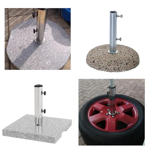 Platzsparender rechteckiger Schirmständer für Geländer, vielseitig, flexibel, Edelstahl, Einzelloch, fixiert, 30 cm Länge, ideal für Terrasse und Garten – Bild 5