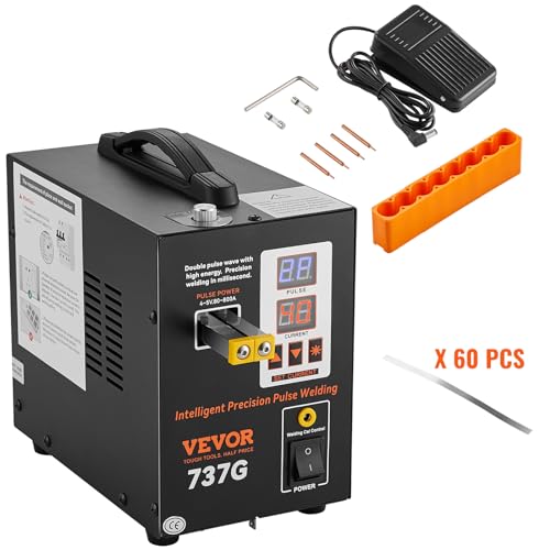 VEVOR Akku-Punktschweißgerät 737G, Hochleistungs Puls-Punktschweißgerät Akku Schweißgerät Lötstation mit 2 Schweißmodi, LED-Beleuchtung für 0,12 mm reines Nickel, 18650 14500 Akku – Bild 9