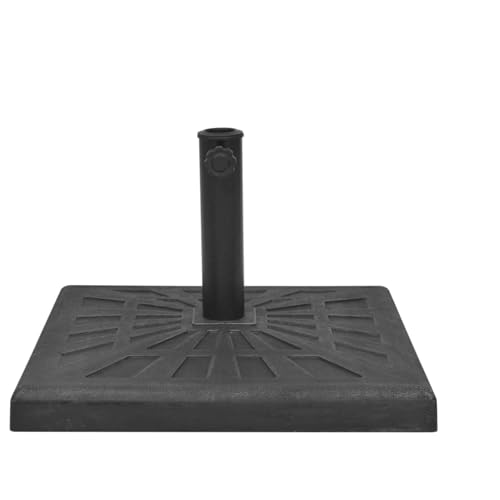 Homgoday Sonnenschirmständer aus Harz Stahl, schwarz, 42,5 x 42,5 x 32 cm, für 38/48 mm Stangen - Dekorativ & stabil für Garten oder Terrasse Sonnenschirmzubehör Model43660
