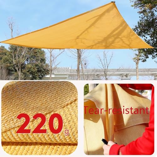 Sonnensegel, 1,6 m x 5 m, Beige, wasserdicht, rechteckig, für Außenbereich, Terrasse, Garten und Party, 95 % UV-Schutz mit strapazierfähigem Seil, perfekte Markise – Bild 5