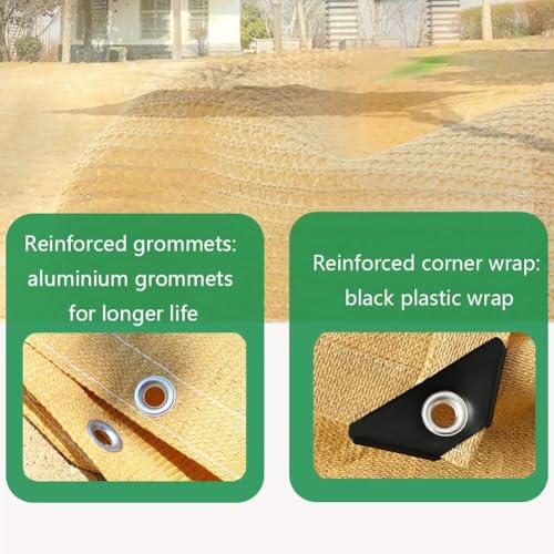 Sonnensegel, 1,6 m x 5 m, Beige, wasserdicht, rechteckig, für Außenbereich, Terrasse, Garten und Party, 95 % UV-Schutz mit strapazierfähigem Seil, perfekte Markise – Bild 6