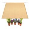Sonnenschirm Segel Atmungsaktiv 250 x 300 cm HDPE Rechteckig UV Schutz Sonnenschutz Wetterschutz Sonnensegel für Den Außenbereich für Balkon Garten, Creme Farben