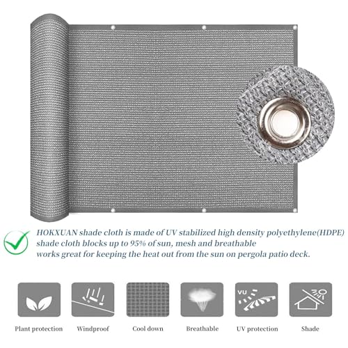 Sonnenschirm Segel Atmungsaktiv 250 x 300 cm HDPE Rechteckig UV Schutz Sonnenschutz Wetterschutz Sonnensegel für Den Außenbereich für Balkon Garten, Creme Farben – Bild 5