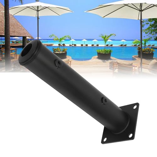 Cloimei Stabile Edelstahl-Deckschirmhalterung, Fahnenmasthalter, Basishalterung, Verstellbarer Tischschirmständer für den Garten, Hinterhof, Balkon, Außenbereich – Bild 3