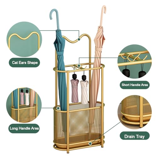 Generisch Freistehender Schirmständer, Gewerblicher Schirmaufbewahrungsständer Aus Metall, for Zuhause, Büro Oder Hotel(Black) – Bild 3