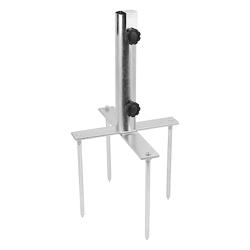 NUMNBE Verstellbarer Sonnenschirmständer Edelstahl mit 4 Erdspießen, 44mm Durchmesser - Rostbeständig, Stabiler Halt, Ideal für Garten Strand Park – Bild 2