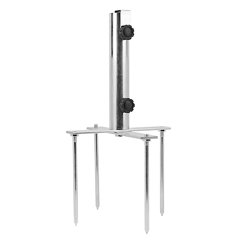 NUMNBE Verstellbarer Sonnenschirmständer Edelstahl mit 4 Erdspießen, 44mm Durchmesser - Rostbeständig, Stabiler Halt, Ideal für Garten Strand Park – Bild 4