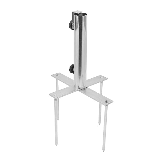 NUMNBE Verstellbarer Sonnenschirmständer Edelstahl mit 4 Erdspießen, 44mm Durchmesser - Rostbeständig, Stabiler Halt, Ideal für Garten Strand Park – Bild 5