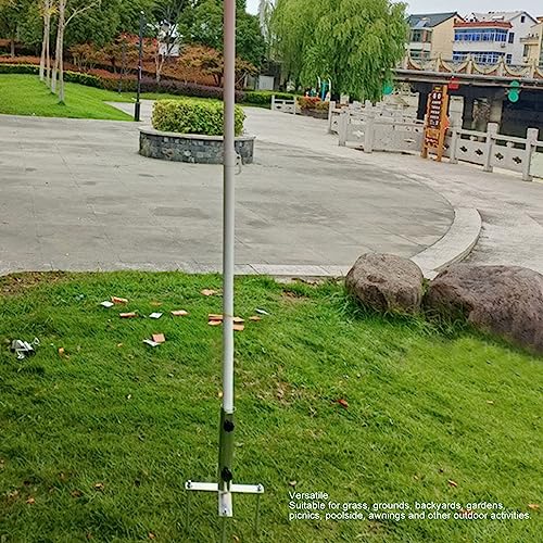 NUMNBE Verstellbarer Sonnenschirmständer Edelstahl mit 4 Erdspießen, 44mm Durchmesser - Rostbeständig, Stabiler Halt, Ideal für Garten Strand Park – Bild 9