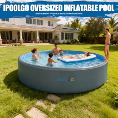 Großer Pool IPOOLGO Extra großer aufblasbarer Pool, 3,2 m x 129,5 cm, extra großer ...