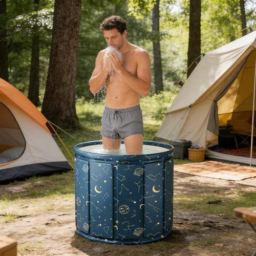 Tragbare Badewanne | Leichte Faltbare Badewanne - Eisbadewanne Für Badezimmer | Für Garten Fitness Outdoor Camping Reisen Und Alle – Bild 8