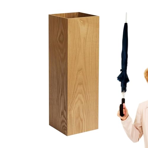 Regenschirmhalter – 50 x 16 x 16 cm Holzschirmständer – Aufbewahrungseimer für Terrasse, Eingang, Büro, Hinterhof, Zuhause, Schlammzimmer, Terrasse, Flur, Bauernhaus