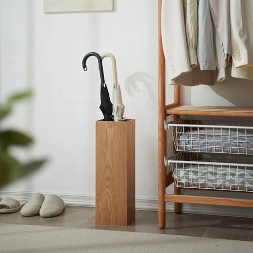 Regenschirmhalter – 50 x 16 x 16 cm Holzschirmständer – Aufbewahrungseimer für Terrasse, Eingang, Büro, Hinterhof, Zuhause, Schlammzimmer, Terrasse, Flur, Bauernhaus – Bild 3