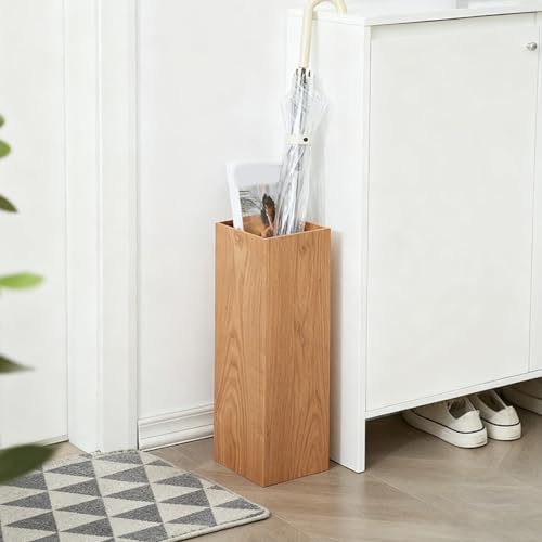 Regenschirmhalter – 50 x 16 x 16 cm Holzschirmständer – Aufbewahrungseimer für Terrasse, Eingang, Büro, Hinterhof, Zuhause, Schlammzimmer, Terrasse, Flur, Bauernhaus – Bild 9