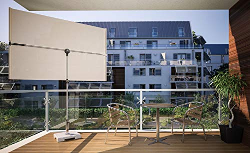 Doppler ACTIVE Balkonblende – Rechteckiger Sonnenschirm ideal für den Balkon –Plus Sichtschutz – 180x130 cm – Natur – Bild 8