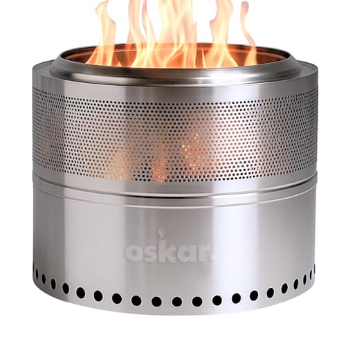 Oskar Feuerschale Edelstahl Ø50 cm | Feuerstelle für Garten & Terrasse | Robust, hitzebeständig & kompakt | Outdoor Feuerschale für gemütliche Abende