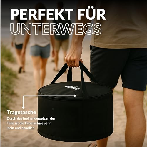 Oskar Feuerschale Edelstahl Ø50 cm | Feuerstelle für Garten & Terrasse | Robust, hitzebeständig & kompakt | Outdoor Feuerschale für gemütliche Abende – Bild 4