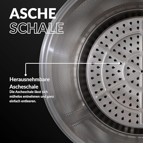 Oskar Feuerschale Edelstahl Ø50 cm | Feuerstelle für Garten & Terrasse | Robust, hitzebeständig & kompakt | Outdoor Feuerschale für gemütliche Abende – Bild 5