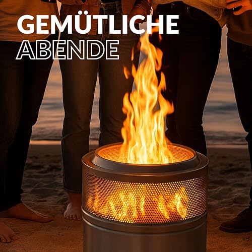 Oskar Feuerschale Edelstahl Ø50 cm | Feuerstelle für Garten & Terrasse | Robust, hitzebeständig & kompakt | Outdoor Feuerschale für gemütliche Abende – Bild 6