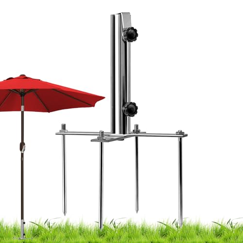 Generico Sonnenschirmhalter für den Strand, resistent und von hoher Widerstandsfähigkeit, mit Sandspitze für den Außenbereich, für Terrasse, Rasen, Brücke, Garten, Pool, Camping, Boot, Sommer