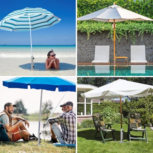 Berriphonia Halterung für Strandschirm – aus Metall, verstellbar und windbeständig | und Stabilisator für Sonnenschirme – für Terrasse, Pool, Angeln, Reisen, Outdoor – Bild 4