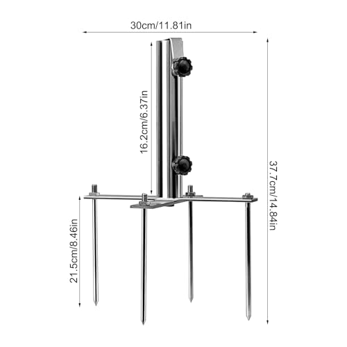 Berriphonia Halterung für Strandschirm – aus Metall, verstellbar und windbeständig | und Stabilisator für Sonnenschirme – für Terrasse, Pool, Angeln, Reisen, Outdoor – Bild 5