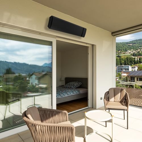 Infrarot Heizstrahler, Infrarotstrahler 1800 Watt, Infrarotheizung mit Thermostat, Elektroheizung mit WiFi App Steuerung Fernbedienung, Infarotheizstrahler Wand- & Deckenmontage, Terrasse & Garten – Bild 5