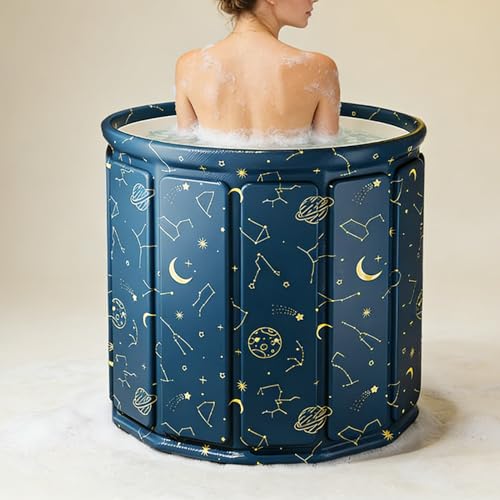 Portable Badewanne - Antirutsch PVC Leichte Kältebadewanne - Badezimmer Heißwasser-SPA Eintauchwanne | Für Badezimmer Garten Fitnessstudio Camping Reisen Männer Frauen Jugendliche – Bild 3