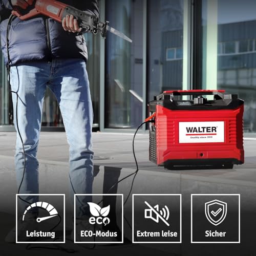 Walter Inverter Stromerzeuger 1000W, Benzin Notstromaggregat, ideal für Camping Reise Garage Wohnwagen Baustelle, WWS-IGS1000 – Bild 6
