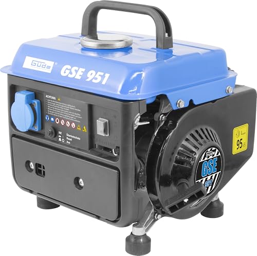 Güde Stromerzeuger GSE 951 (2-Takt Motor, Benzin, 1/1,36 (kW/PS), 1x 230 V Steckdose, max. 720 W, Laufzeit bis 7,5 h, Tank 3,8 l, Reversierstart, Tragegriff, Gewicht 15,85 kg)