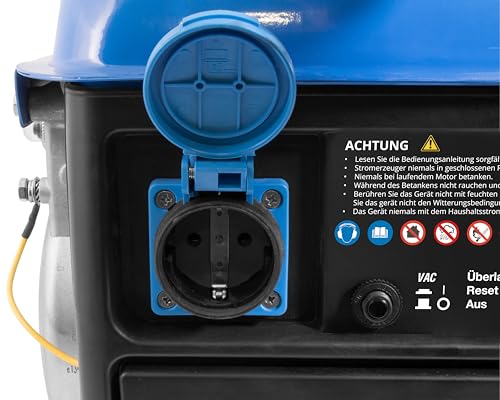 Güde Stromerzeuger GSE 951 (2-Takt Motor, Benzin, 1/1,36 (kW/PS), 1x 230 V Steckdose, max. 720 W, Laufzeit bis 7,5 h, Tank 3,8 l, Reversierstart, Tragegriff, Gewicht 15,85 kg) – Bild 5