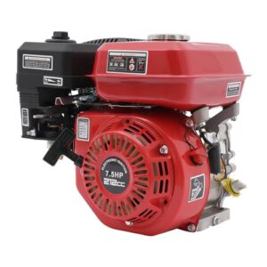 4-Takt 7.5HP Benzinmotor 4000W Notstromaggregat Benzin Leise Rot Schwarz 3600rpm Kartmotor Standmotor Geeignet für den Generatorbau die Landwirtschaft den Kartsport usw