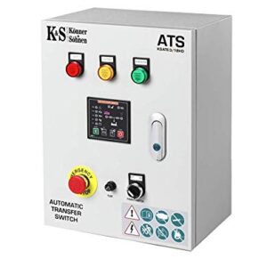 Die ATS-Einheit KS ATS 3/18HD (automatische Umschaltung auf Notstrom) startet den Generator automatisch und überträgt die Belastung, wenn die Hauptstromversorgung unterbrochen wird.