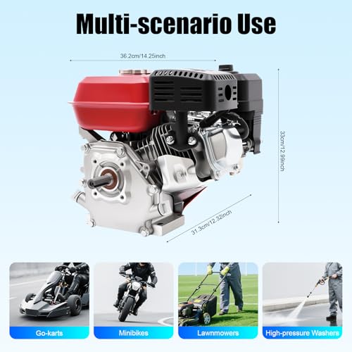 MINRS 212cc 4-Takt Benzinmotor Standmotor, 1 Zylinder Kartmotor Go-Kart Generator 20mm 7.5 Hp Generator Benzin Antriebsmotor Eine Betriebsleistung Von 4000 Watt – Bild 6