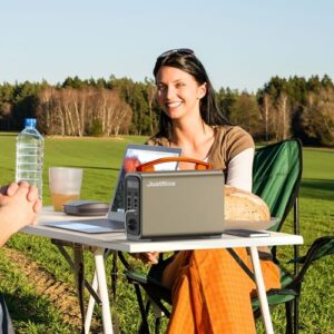 Alternative view of JustNow Tragbare Powerstation, 320WH/240W 100000mAh, Solar Generators, LiFePo4 Akku, Zwei Wege Schnellladung, Mobile Stromerzeuger für Draußen, für Camping, Outdoors, Wohnmobile