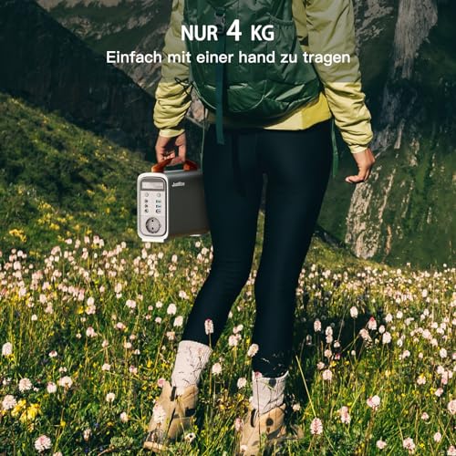 JustNow Tragbare Powerstation, 320WH/240W 100000mAh, Solar Generators, LiFePo4 Akku, Zwei Wege Schnellladung, Mobile Stromerzeuger für Draußen, für Camping, Outdoors, Wohnmobile – Bild 6