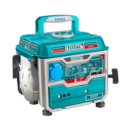 TOTAL - 0,8 kW tragbarer Stromerzeuger mit 2-Takt-Motor und Luftkühlung