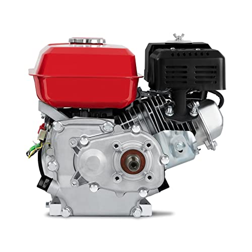 EBERTH 6,5 PS 4,8 kW Benzinmotor Standmotor Kartmotor mit Reduktionsgetriebe 2:1, Benzin Motor mit 20 mm Ø Welle, Ölmangelsicherung, 4-Takt, 1 Zylinder, 196 CCM Hubraum, Antriebsmotor mit Getriebe – Bild 2