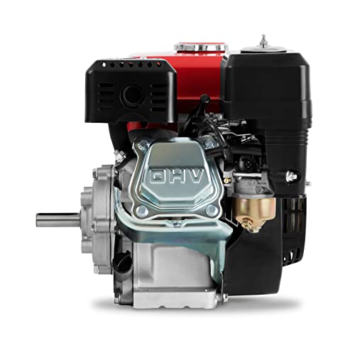 EBERTH 6,5 PS 4,8 kW Benzinmotor Standmotor Kartmotor mit Reduktionsgetriebe 2:1, Benzin Motor mit 20 mm Ø Welle, Ölmangelsicherung, 4-Takt, 1 Zylinder, 196 CCM Hubraum, Antriebsmotor mit Getriebe – Bild 3