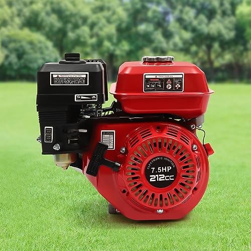 WOLEGM 7,5PS 4kW Benzinmotor Standmotor, 4-takt Seilzugstart Generator Benzin 208 CCM Hubraum für Wasserpumpen Rüttler Generatoren Mörtelmischer – Bild 4