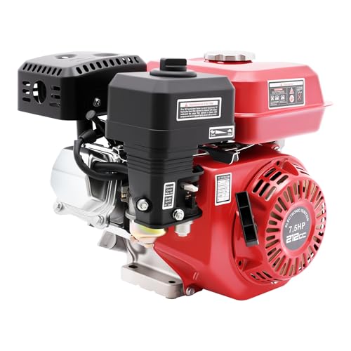 DSYOGX - 4-Takt 7.5 PS Benzinmotor, 4000W Benzin Antriebsmotor Tragbarer Viertakterssatzmotoren, 3600RPM Drehzahl, für Wasserpumpen, Rüttler, Motoren, Gokarts, Minibikes, Rasenmäher, Rot