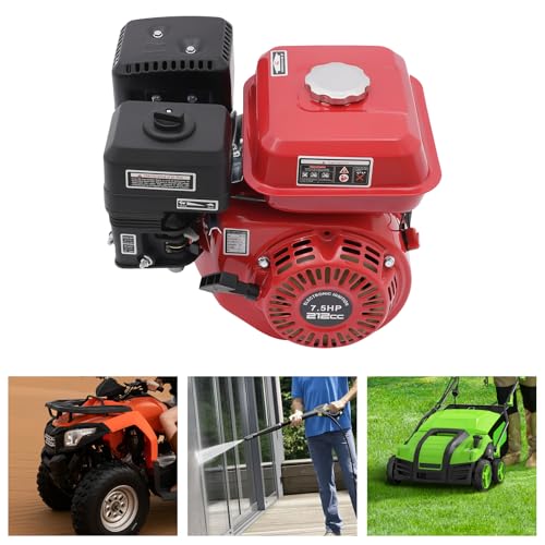 DSYOGX - 4-Takt 7.5 PS Benzinmotor, 4000W Benzin Antriebsmotor Tragbarer Viertakterssatzmotoren, 3600RPM Drehzahl, für Wasserpumpen, Rüttler, Motoren, Gokarts, Minibikes, Rasenmäher, Rot – Bild 9