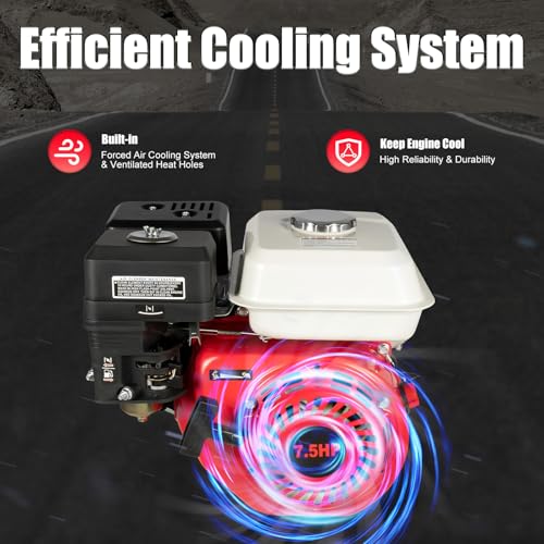 7.5PS 4 Takt Benzinmotor, 215CCM OHV Standmotor Industriemotor Go Kartmotor Benzin Motor Manuell Startmodus Einzylinder Benzinmotor – Bild 3