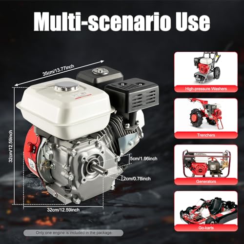 7.5PS 4 Takt Benzinmotor, 215CCM OHV Standmotor Industriemotor Go Kartmotor Benzin Motor Manuell Startmodus Einzylinder Benzinmotor – Bild 6