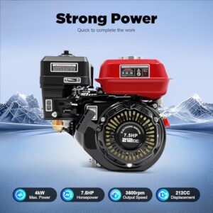 Alternative view of JDBDU 7,5 PS 4000 W Benzinmotor Standmotor 4-Takt Kartmotor Antriebsmotor 208CC 3600RPM 1 Zylinder Benzin Motor, luftgekühlt 3,6L Benzinmotor für Wasserpumpen, Go-Karts, Rasenmäher