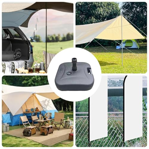 Generisch Gewichtsstandfuß Für Terrassenschirme,Viereckiger wasserbefüllter Parasol Halter Ständer | Rutschfester Parasol-Halter,Für Terrasse, Hinterhof, Balkon, Garten, Rasen Und – Bild 4